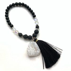 Pony bracelet/car mirror accessory ~ Lava Crystal